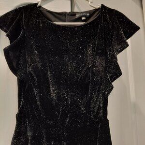 Juniors size xs black/silver sparkle dress